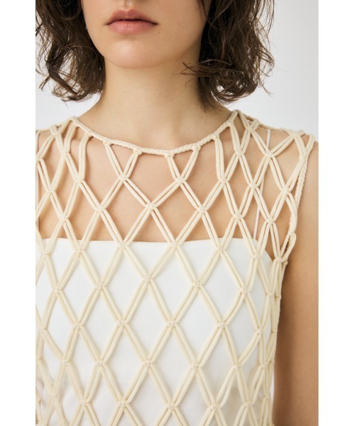 MOUSSY（マウジー）の「MACRAME トップス（タンクトップ・レディース・ブラック/オフホワイト・FREE）」の13枚目の写真