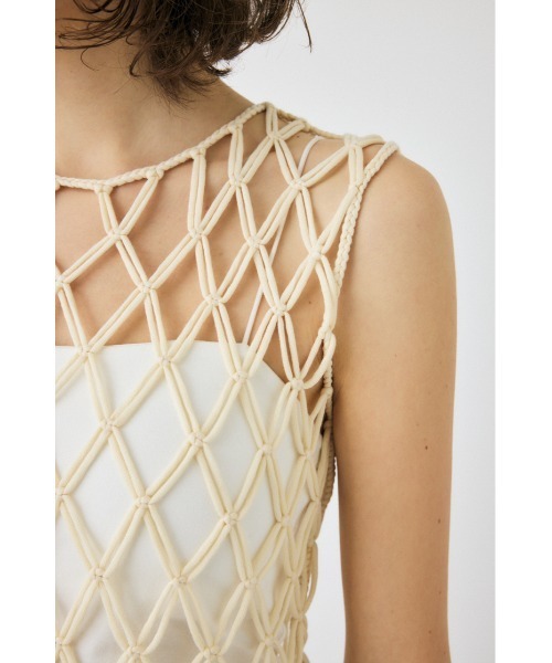MOUSSY（マウジー）の「MACRAME トップス（タンクトップ・レディース・ブラック/オフホワイト・FREE）」の14枚目の写真