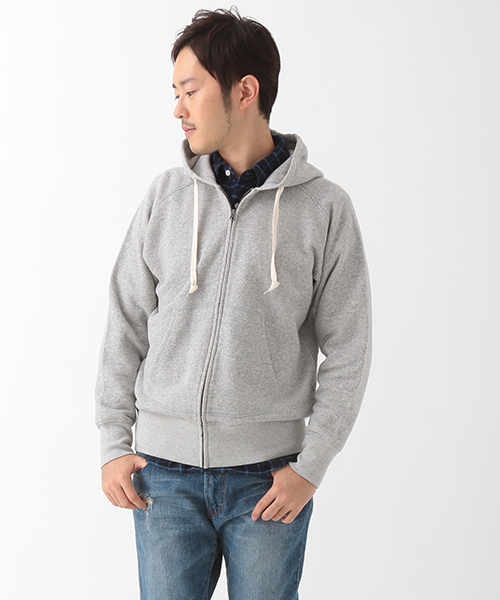 SEVENDAYS=SUNDAY（セブンデイズサンデイ）の「トンプキン裏毛　長袖ＺＩＰパーカー（カーディガン/ボレロ・メンズ・杢グレー/ネイビー/オフホワイト・SMALL/LARGE/MEDIUM）」の3枚目の写真