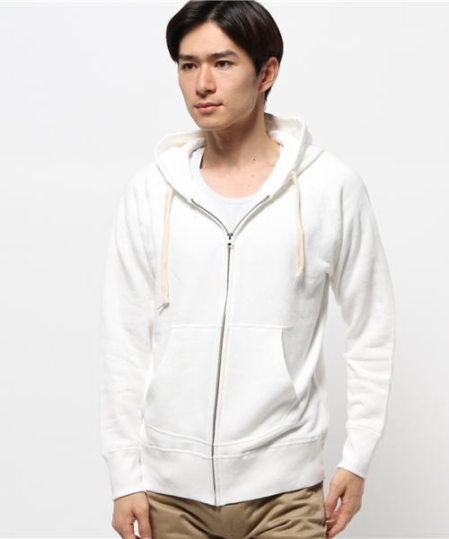 SEVENDAYS=SUNDAY（セブンデイズサンデイ）の「トンプキン裏毛　長袖ＺＩＰパーカー（カーディガン/ボレロ・メンズ・杢グレー/ネイビー/オフホワイト・SMALL/LARGE/MEDIUM）」の2枚目の写真