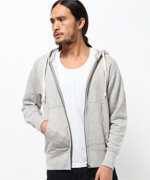 SEVENDAYS=SUNDAY（セブンデイズサンデイ）の「トンプキン裏毛　長袖ＺＩＰパーカー（カーディガン/ボレロ・メンズ・杢グレー/ネイビー/オフホワイト・SMALL/LARGE/MEDIUM）」の7枚目の写真