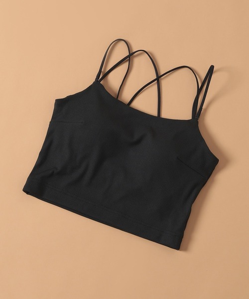 LAKOLE（ラコレ）の「【吸水速乾】リブクロスショートブラトップ＜RELAXING WEAR＞/ 118984（キャミソール・レディース・ラベンダー/オフホワイト/ブラック・SMALL/MEDIUM/LARGE）」の3枚目の写真