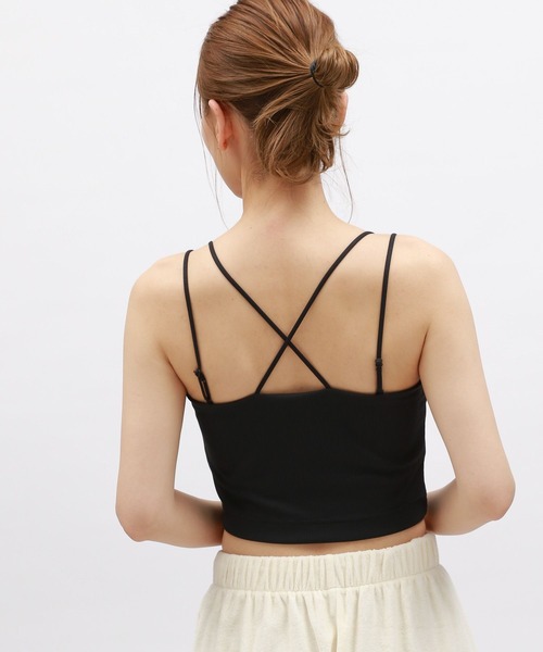 LAKOLE（ラコレ）の「【吸水速乾】リブクロスショートブラトップ＜RELAXING WEAR＞/ 118984（キャミソール・レディース・ラベンダー/オフホワイト/ブラック・SMALL/MEDIUM/LARGE）」の16枚目の写真