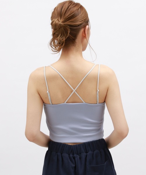 LAKOLE（ラコレ）の「【吸水速乾】リブクロスショートブラトップ＜RELAXING WEAR＞/ 118984（キャミソール・レディース・ラベンダー/オフホワイト/ブラック・SMALL/MEDIUM/LARGE）」の14枚目の写真