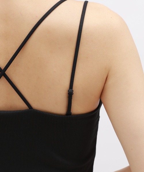 LAKOLE（ラコレ）の「【吸水速乾】リブクロスショートブラトップ＜RELAXING WEAR＞/ 118984（キャミソール・レディース・ラベンダー/オフホワイト/ブラック・SMALL/MEDIUM/LARGE）」の6枚目の写真