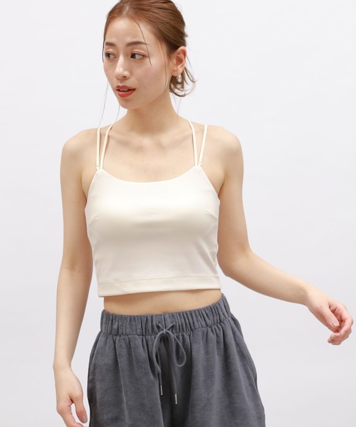 LAKOLE（ラコレ）の「【吸水速乾】リブクロスショートブラトップ＜RELAXING WEAR＞/ 118984（キャミソール・レディース・ラベンダー/オフホワイト/ブラック・SMALL/MEDIUM/LARGE）」の22枚目の写真