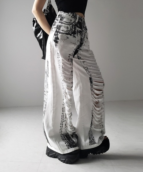 激安。新品！有名ブランド！Ready made denim ダメージデニム白色！ 97464267_1_d_240.jpg