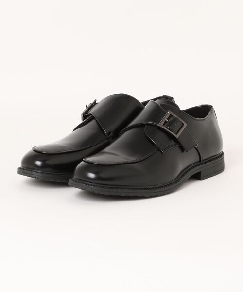 ON&OFF(オンアンドオフ)の「【ON&OFF】 幅広モンクストラップビジネス(ドレスシューズ・メンズ・ブラック・27.0cm/26.5cm/26.0cm/25.5cm/25.0cm/24.5cm)」の1枚目の写真