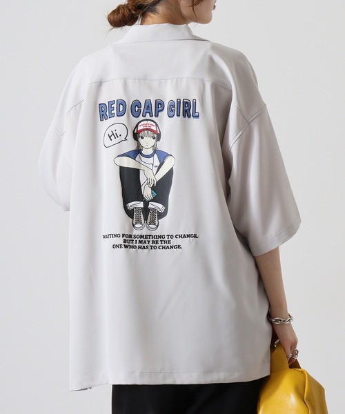 RRL コットン グラフィック バックプリント Tシャツ レッド RRL Ralph Lauren (ダブルアールエル) コットン グラフィック