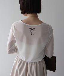 earth music&ecology | リボンプリントシアープルオーバー(Tシャツ/カットソー)