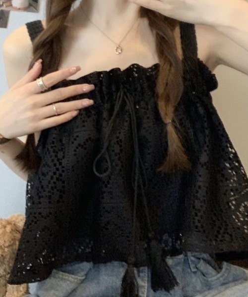 ｔｏｌｅｎｅ（トレネ）の「レースキャミ シアー（キャミソール・レディース・ホワイト/ブラック・FREE）」の19枚目の写真