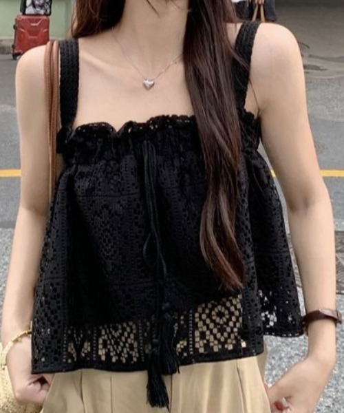 ｔｏｌｅｎｅ（トレネ）の「レースキャミ シアー（キャミソール・レディース・ホワイト/ブラック・FREE）」の21枚目の写真