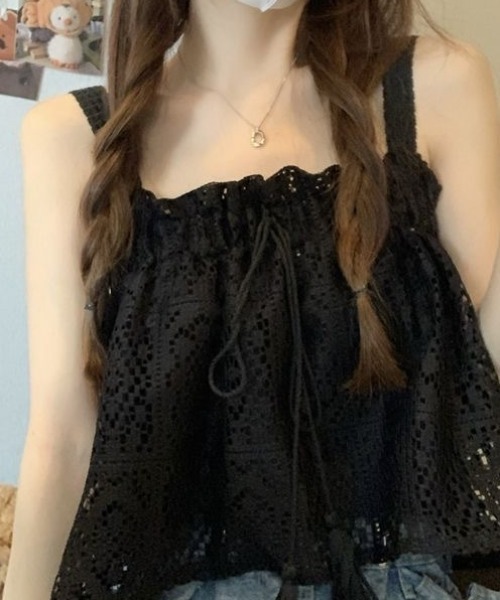 ｔｏｌｅｎｅ（トレネ）の「レースキャミ シアー（キャミソール・レディース・ホワイト/ブラック・FREE）」の18枚目の写真