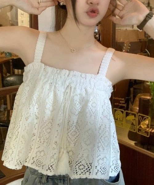 ｔｏｌｅｎｅ（トレネ）の「レースキャミ シアー（キャミソール・レディース・ホワイト/ブラック・FREE）」の13枚目の写真