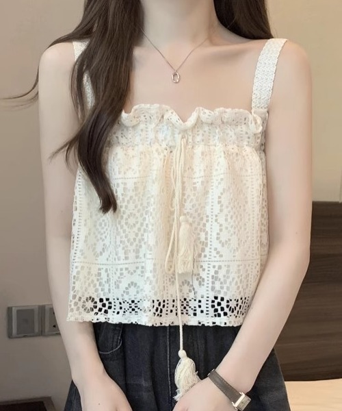 ｔｏｌｅｎｅ（トレネ）の「レースキャミ シアー（キャミソール・レディース・ホワイト/ブラック・FREE）」の3枚目の写真