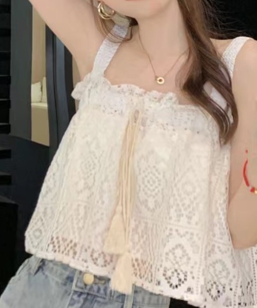 ｔｏｌｅｎｅ（トレネ）の「レースキャミ シアー（キャミソール・レディース・ホワイト/ブラック・FREE）」の14枚目の写真