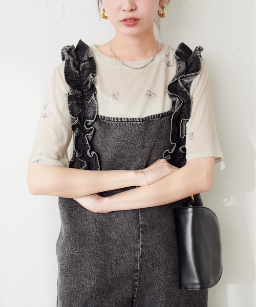 新品♡ナチュラルクチュール♡8オンスデニムオールインワン サロペット natural couture（ナチュラルクチュール）の「8オンスデニム