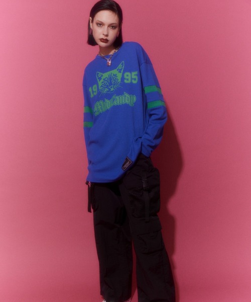 Candy Stripper（キャンディストリッパー）の「NUMBERING CATS WAFFLE トップス（Tシャツ/カットソー・レディース・ブルー/グレー/ブラック/レッド・2）」の10枚目の写真