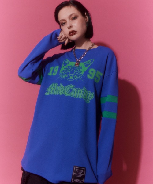 Candy Stripper（キャンディストリッパー）の「NUMBERING CATS WAFFLE トップス（Tシャツ/カットソー・レディース・ブルー/グレー/ブラック/レッド・2）」の7枚目の写真