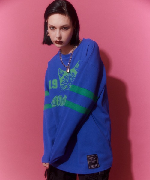 Candy Stripper（キャンディストリッパー）の「NUMBERING CATS WAFFLE トップス（Tシャツ/カットソー・レディース・ブルー/グレー/ブラック/レッド・2）」の9枚目の写真