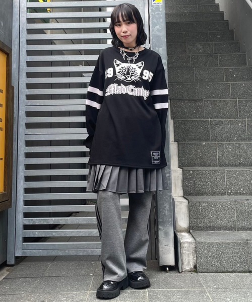 Candy Stripper（キャンディストリッパー）の「NUMBERING CATS WAFFLE トップス（Tシャツ/カットソー・レディース・ブルー/グレー/ブラック/レッド・2）」の17枚目の写真