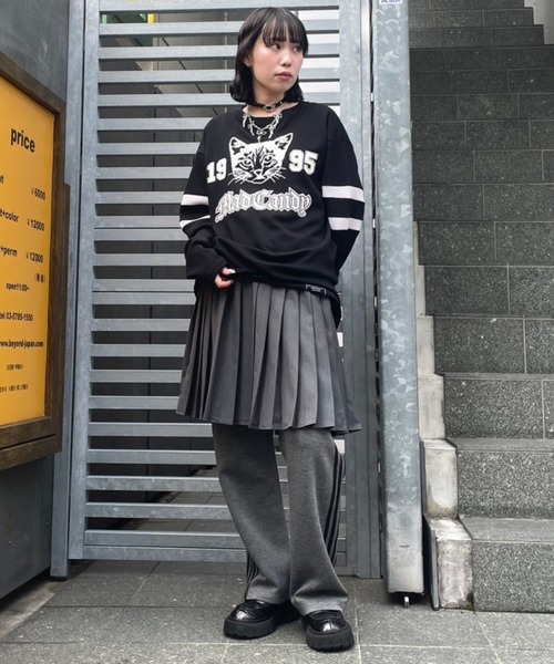 Candy Stripper（キャンディストリッパー）の「NUMBERING CATS WAFFLE トップス（Tシャツ/カットソー・レディース・ブルー/グレー/ブラック/レッド・2）」の18枚目の写真