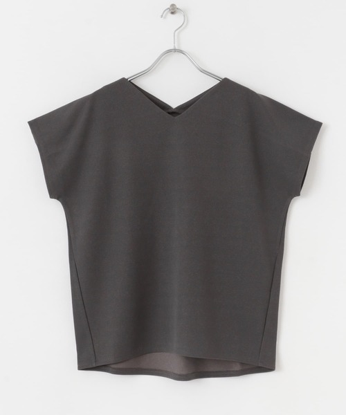 SENSE OF PLACE by URBAN RESEARCH（センスオブプレイスバイアーバンリサーチ）の「カットミラノフレンチスリーブトップ（Tシャツ/カットソー・レディース・ホワイト系その他/チャコールグレー/ブラック系その他/オフホワイト/オレンジ・ONE）」の20枚目の写真