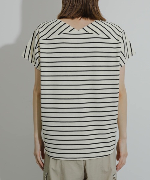 SENSE OF PLACE by URBAN RESEARCH（センスオブプレイスバイアーバンリサーチ）の「カットミラノフレンチスリーブトップ（Tシャツ/カットソー・レディース・ホワイト系その他/チャコールグレー/ブラック系その他/オフホワイト/オレンジ・ONE）」の10枚目の写真