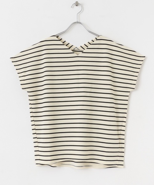 SENSE OF PLACE by URBAN RESEARCH（センスオブプレイスバイアーバンリサーチ）の「カットミラノフレンチスリーブトップ（Tシャツ/カットソー・レディース・ホワイト系その他/チャコールグレー/ブラック系その他/オフホワイト/オレンジ・ONE）」の9枚目の写真