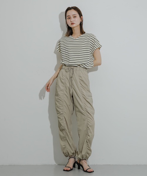 SENSE OF PLACE by URBAN RESEARCH（センスオブプレイスバイアーバンリサーチ）の「カットミラノフレンチスリーブトップ（Tシャツ/カットソー・レディース・ホワイト系その他/チャコールグレー/ブラック系その他/オフホワイト/オレンジ・ONE）」の8枚目の写真