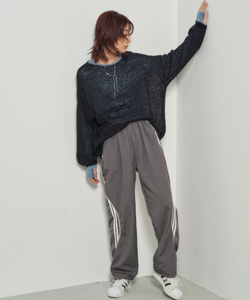 Auntie Rosa Holiday（アンティローザホリデー）の「モヘアタッチルーズメッシュニット（ニット/セーター・レディース・チャコールグレー/ナチュラル/ブラック/ピンク・FREE）」の21枚目の写真