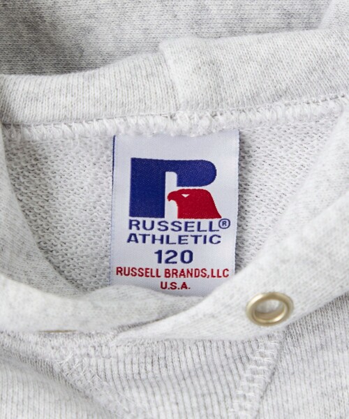 Russell Athletic（ラッセルアスレティック）の「【別注】＜RUSSELL ATHLETIC＞×＜Berkley＞プリント フーディー / キッズ 110cm-130cm（スウェット・キッズ・ライトグレー/ブラック/ネイビー・110cm/120cm/130cm）」の15枚目の写真