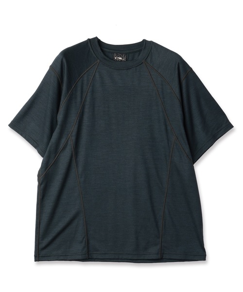 JIEDA(ジエダ)の「TECH WOOL T-SHIRT(Tシャツ/カットソー・メンズ・ブラック/ヘザーグレー/グレー・2)」の1枚目の写真
