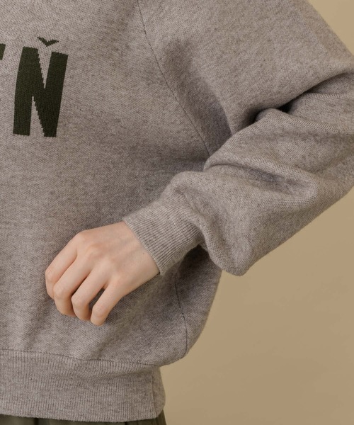 CLOCHE(クロシェ)の「cloche ロゴニットトップス(ニット/セーター・レディース・ベージュ/アイボリー/チャコールグレー・FREE)」の16枚目の写真