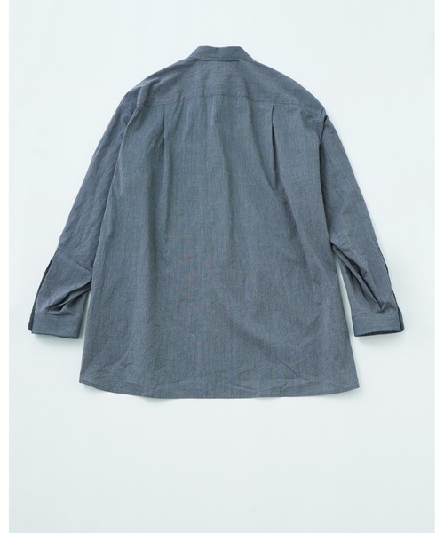 benine9（ビーナイン）の「benine 9 Finx Washer Cotton Cordlane Striped Shirt（シャツ/ブラウス・メンズ・ホワイト/ネイビー・LARGE/MEDIUM/SMALL）」の4枚目の写真