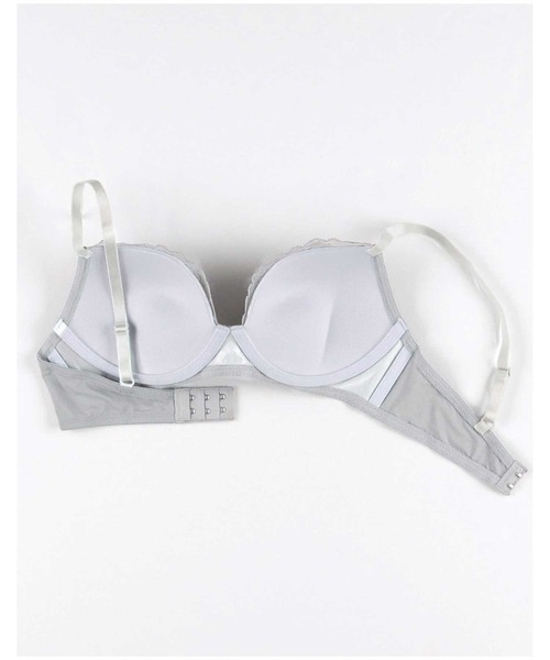 AMPHI（アンフィ）の「【ノンワイヤーでまる胸メイク】あたりが気になりにくいブラ&ショーツセット ラッセルレース（ブラ&ショーツ・レディース・オレンジ/ブラック/グレー/ベージュ/ブルー/ターコイズブルー/ベージュ系その他・B65/B70/B75/C65/C70/C75/D65/D70/D75/E65/E70/E75）」の11枚目の写真