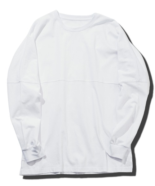 jiggys shop（ジギーズショップ）の「切り替えクルーネックドルマン長袖ロンTカットソー（Tシャツ/カットソー・メンズ・ブラック/チャコールグレー/ホワイト・MEDIUM/LARGE）」の7枚目の写真