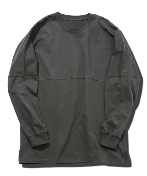 jiggys shop（ジギーズショップ）の「切り替えクルーネックドルマン長袖ロンTカットソー（Tシャツ/カットソー・メンズ・ブラック/チャコールグレー/ホワイト・MEDIUM/LARGE）」の9枚目の写真