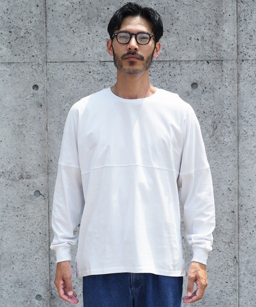 jiggys shop（ジギーズショップ）の「切り替えクルーネックドルマン長袖ロンTカットソー（Tシャツ/カットソー・メンズ・ブラック/チャコールグレー/ホワイト・MEDIUM/LARGE）」の15枚目の写真