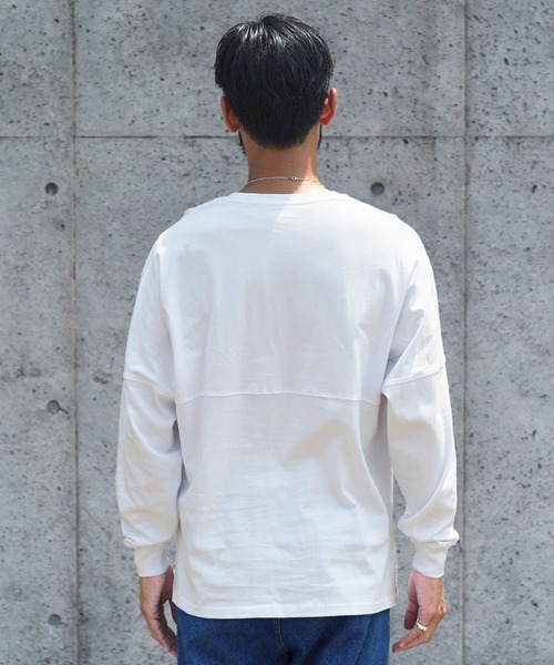 jiggys shop（ジギーズショップ）の「切り替えクルーネックドルマン長袖ロンTカットソー（Tシャツ/カットソー・メンズ・ブラック/チャコールグレー/ホワイト・MEDIUM/LARGE）」の17枚目の写真