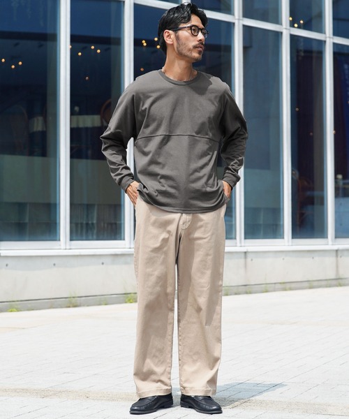 jiggys shop（ジギーズショップ）の「切り替えクルーネックドルマン長袖ロンTカットソー（Tシャツ/カットソー・メンズ・ブラック/チャコールグレー/ホワイト・MEDIUM/LARGE）」の14枚目の写真