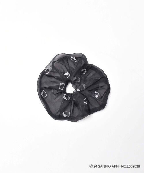 MAJESTIC LEGON（マジェスティックレゴン）の「ハローキティ エンブロイダリーシュシュ（シュシュ・レディース・アイボリー/ブラック・FREE）」の6枚目の写真