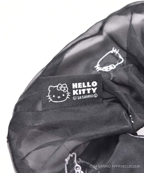 MAJESTIC LEGON（マジェスティックレゴン）の「ハローキティ エンブロイダリーシュシュ（シュシュ・レディース・アイボリー/ブラック・FREE）」の5枚目の写真