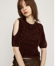 SHAGGY CUTOUT TOPS シャギー カットアウト トップス