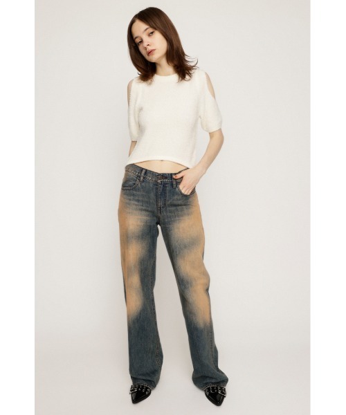 SLY(スライ)の「SHAGGY CUTOUT TOPS シャギー カットアウト トップス(ニット/セーター・レディース・アイボリー/ネイビー/ブラウン・FREE)」の19枚目の写真