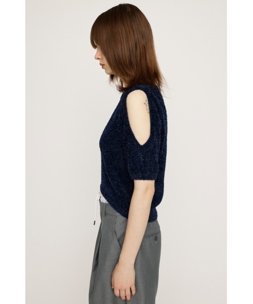 SLY(スライ)の「SHAGGY CUTOUT TOPS シャギー カットアウト トップス(ニット/セーター・レディース・アイボリー/ネイビー/ブラウン・FREE)」の15枚目の写真