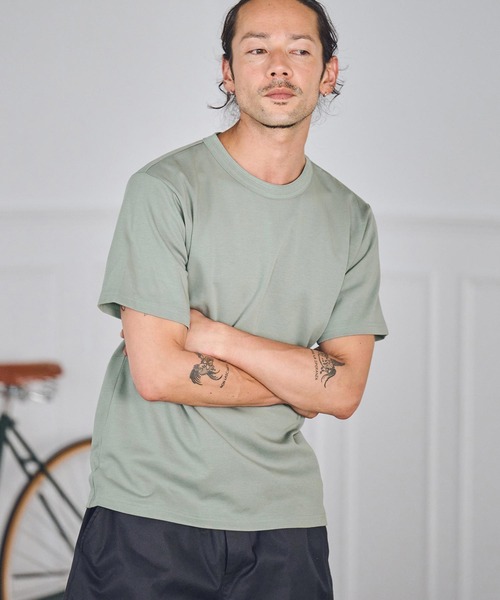 【ラッセル×スムース】レイヤード Tシャツ mt9231- スムースシルケット加工Tシャツ（Tシャツ/カットソー