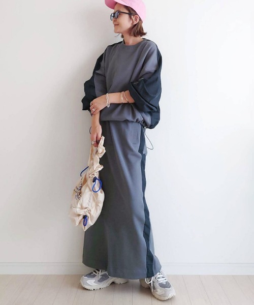 セール】【 notch. by yui 】サイドラインスウェットスカート
