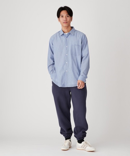 B.C STOCK（ベーセーストック）の「VOILCOTTON レギュラーカラーシャツ（シャツ/ブラウス・メンズ・ホワイト/ブラック/ブルー系その他・MEDIUM/LARGE）」の4枚目の写真