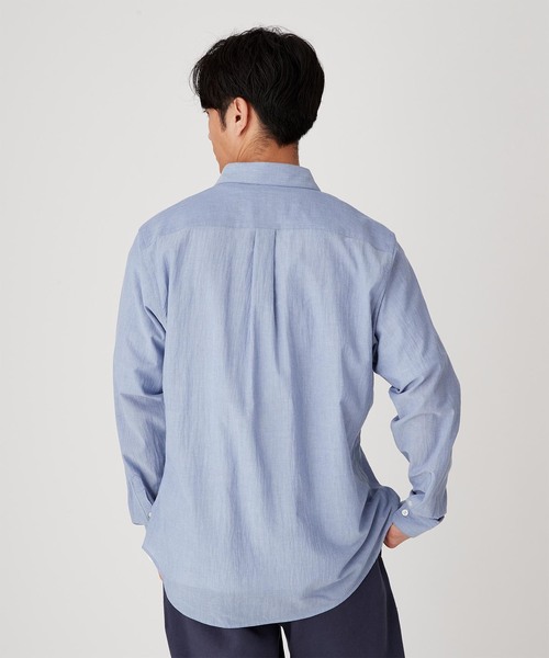 B.C STOCK（ベーセーストック）の「VOILCOTTON レギュラーカラーシャツ（シャツ/ブラウス・メンズ・ホワイト/ブラック/ブルー系その他・MEDIUM/LARGE）」の11枚目の写真